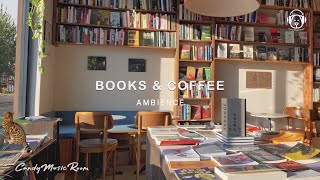 𝘾𝙝𝙞𝙡𝙡 &amp; 𝘾𝙤𝙯𝙮 Books &amp; Coffee Shop Ambience, Jazz Bossa Nova Playlist - Bookshop Cafe ASMR, Cafe Music