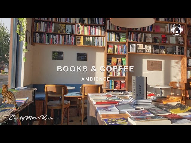 𝘾𝙝𝙞𝙡𝙡 & 𝘾𝙤𝙯𝙮 Books & Coffee Shop Ambience, Jazz Bossa Nova Playlist - Bookshop Cafe ASMR, Cafe Music class=