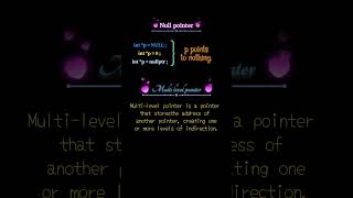 Null pointer & multi level pointer in c++ #shorts #coding