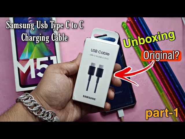 samsung type c to c usb cable unboxing