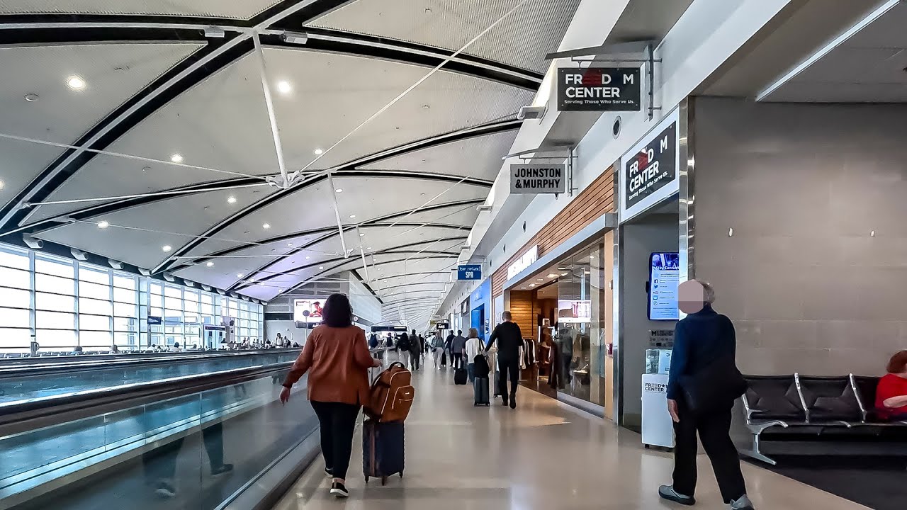 DTW McNamara Terminal (A Concourse) ASMR walk from end to end (September 2025)
