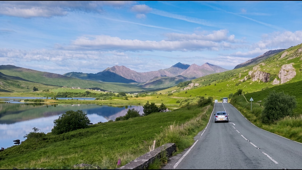 Pen-y-Pass Scenic Drive 4K | Snowdonia | Betws-y-coed to Nant Peris, Wales
