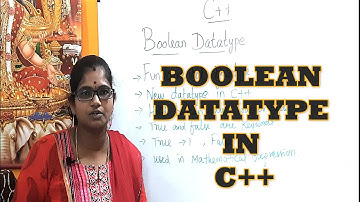BOOLEAN DATA TYPE || DATATYPE IN C++ PART-3 || OOP IN C++ TAMIL || LEC – 19 || BY J PARVATHY