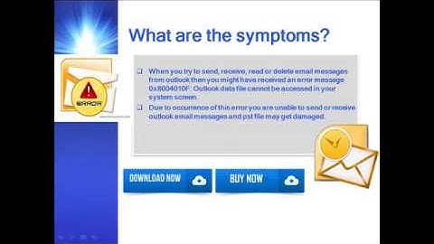 Fix outlook error 0x8004010f