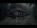 Rain sounds lowering anxiety improving clarity creating balance for deep natural sleep