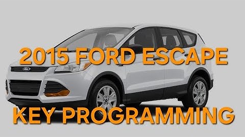 New car key programming- 2015 Ford Escape- All keys lost