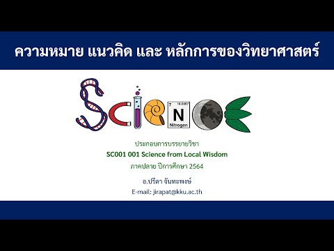 SC001001 ความหมาย แนวคิด และหลักการของวิทยาศาสตร์