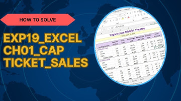 Exp19_Excel_Ch01_Cap_Ticket_Sales | Exp19_Excel_Ch01_Cap_Ticket_Sales  | 100% | @MyLabPearsonAcademy