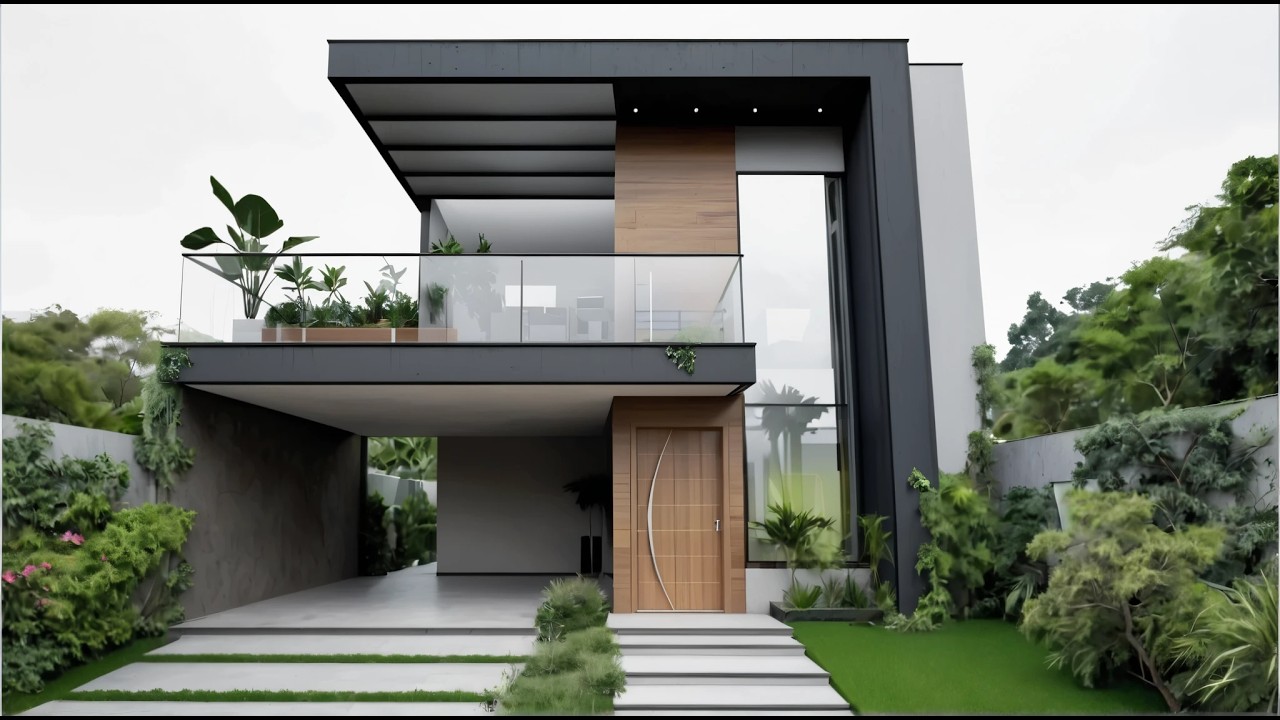 Маленький и Современный Дуплекс || 3 Спальни || План Первого Этажа - Участок 10x20м