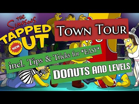 The Simpsons Tapped Out! - Town Tour and Tips & Tricks Guide for Easy Donuts