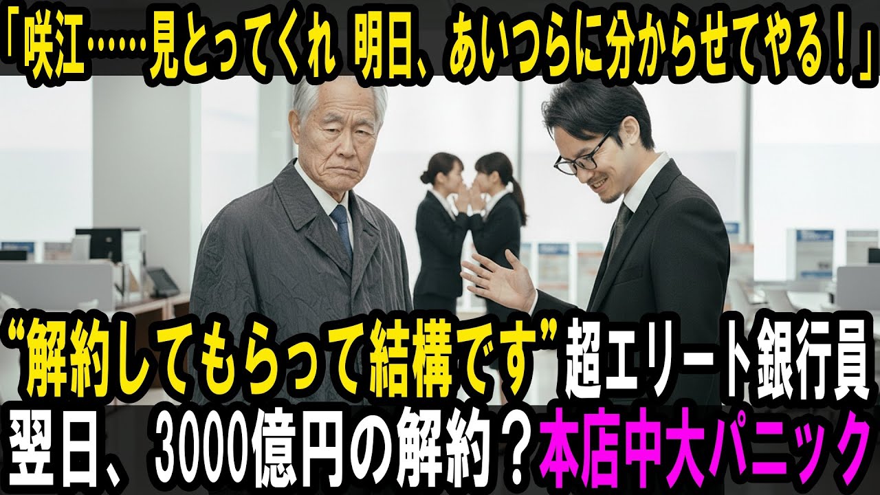 年金ジジイなんて“解約してもらって結構です”と馬鹿にした超エリート銀行員──翌日、３000億円の解約申請で本店中がパニック！