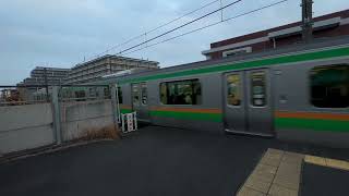 【良い音】E233系3000番台コツE-10編成＋E231系1000番台ヤマU61編成　東鷲宮中速入線