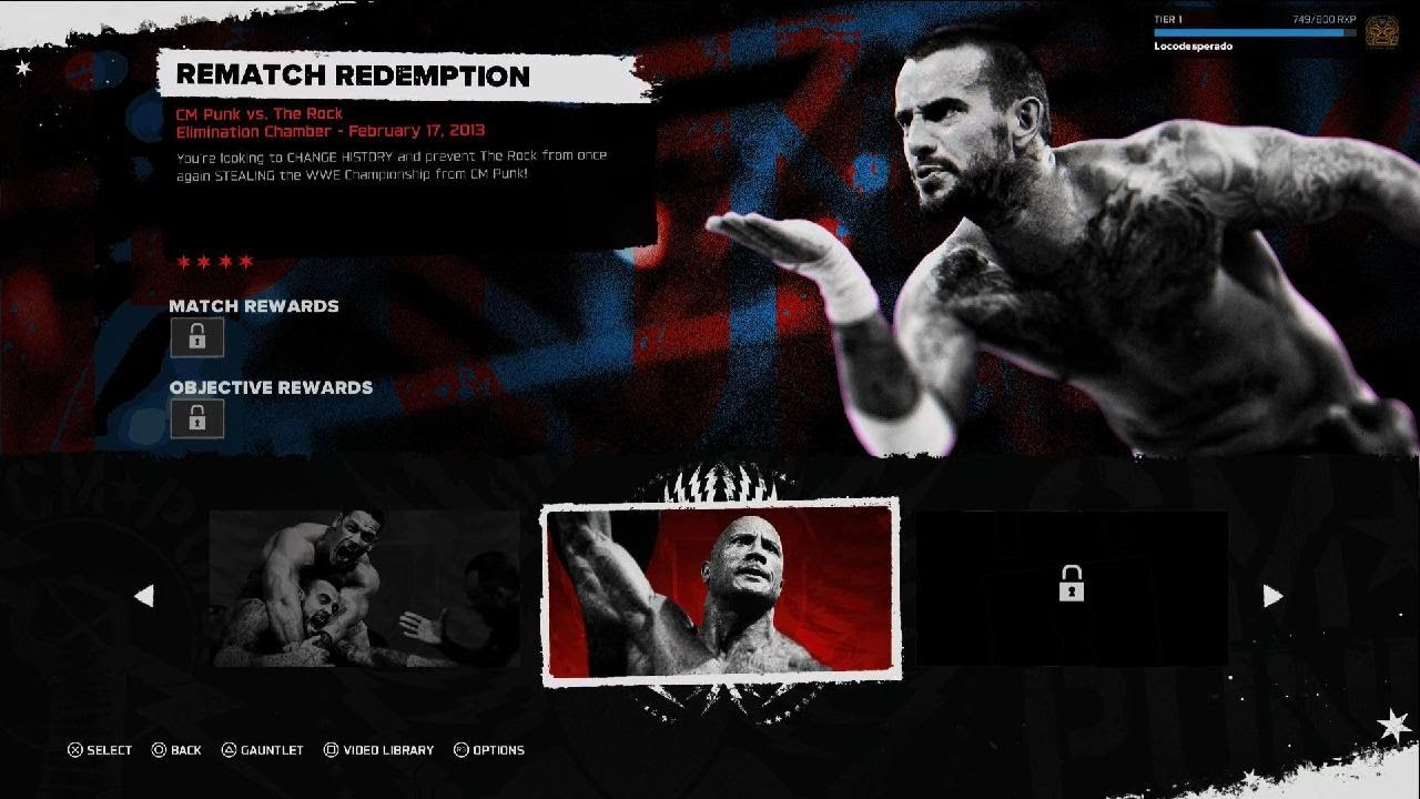WWE 2K26 Showcase Rematch Redemption CM Punk Vs. The Rock Elimination Chamber All Objectives