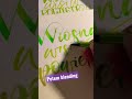 Wiosna wisi w powietrzu - brush lettering 🌿❤️🌿💙