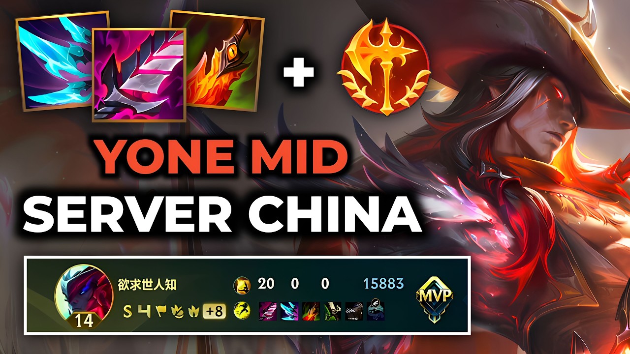 Yone Mid Wild Rift China - Build Runes Guide Patch 7.0d - Gameplay Yone Season 20
