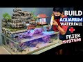 I Built A Diorama Aquarium with A Waterfall Filter from Used Styrofoam - Aquarium Decoration Ideas