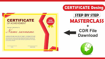 Certificate design in Corel draw x7 step by step free download CDR file