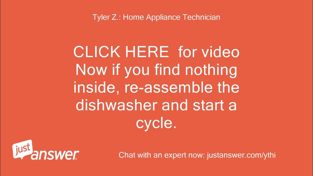 I have a Whirlpool Dishwasher model W10632081A, Prob is was YouTube