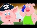 cinque piccoli porcellini | Video educativo | guardare e godersi |Five Little Piggies