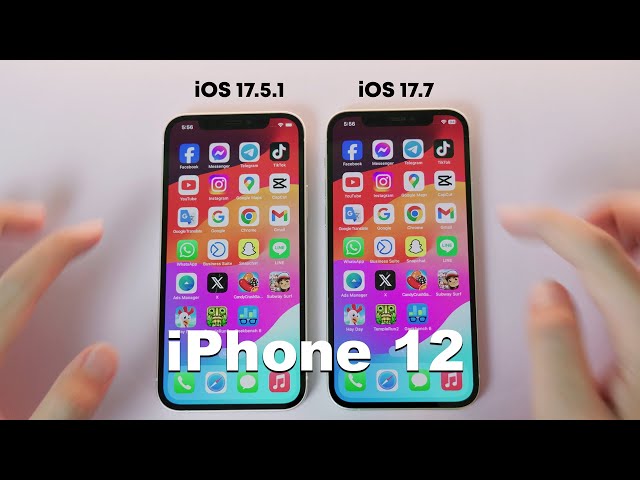 iPhone 12 iOS 17.7 vs iOS 17 Speed Comparison - It's fast? - YouTube