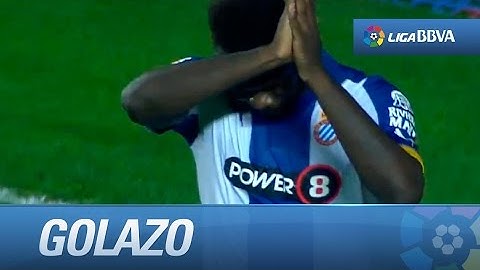 Golazo de Caicedo (1-2) que pide disculpas en el Levante UD - RCD Espanyol