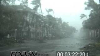 10/24/2005 Footage of Hurricane Wilma hitting downtown Naples Florida.