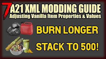 Adjusting Item Properties with Xpath - 7 Days to Die A21 XML Modding Tutorial for Beginners [7]