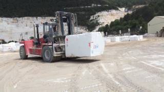 : Kalmar Forklift  Loading Marble Blocks