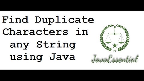 Write a java program to print duplicates character from String in java Interview Question