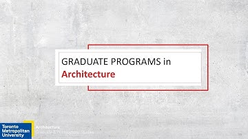 Master of Architecture Program Info Session 2024-2025
