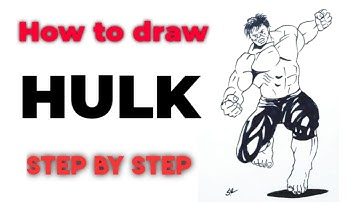 Hulk Drawing | How To Draw The Hulk-  Simple Step by Step Video Lesson