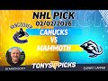 Canucks vs. Mammoth NHL Betting Odds &amp; Picks, 2/2/26 | Night Moves Show