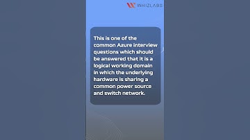 Azure Interview Questions: Explain the fault domain #shorts #azureinterviewquestions