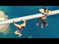 GTA 5 Jumping into Water with peds (New Grab Mod)