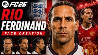 EAFC 26 FACE SERIES: Ep 21 – RIO FERDINAND FACE CREATION | Man United CB Legend Reborn! #viral #mufc