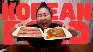 KOREAN FOOD MUKBANG!!! Kimchi + fried SPAM + rice and more! screenshot 3