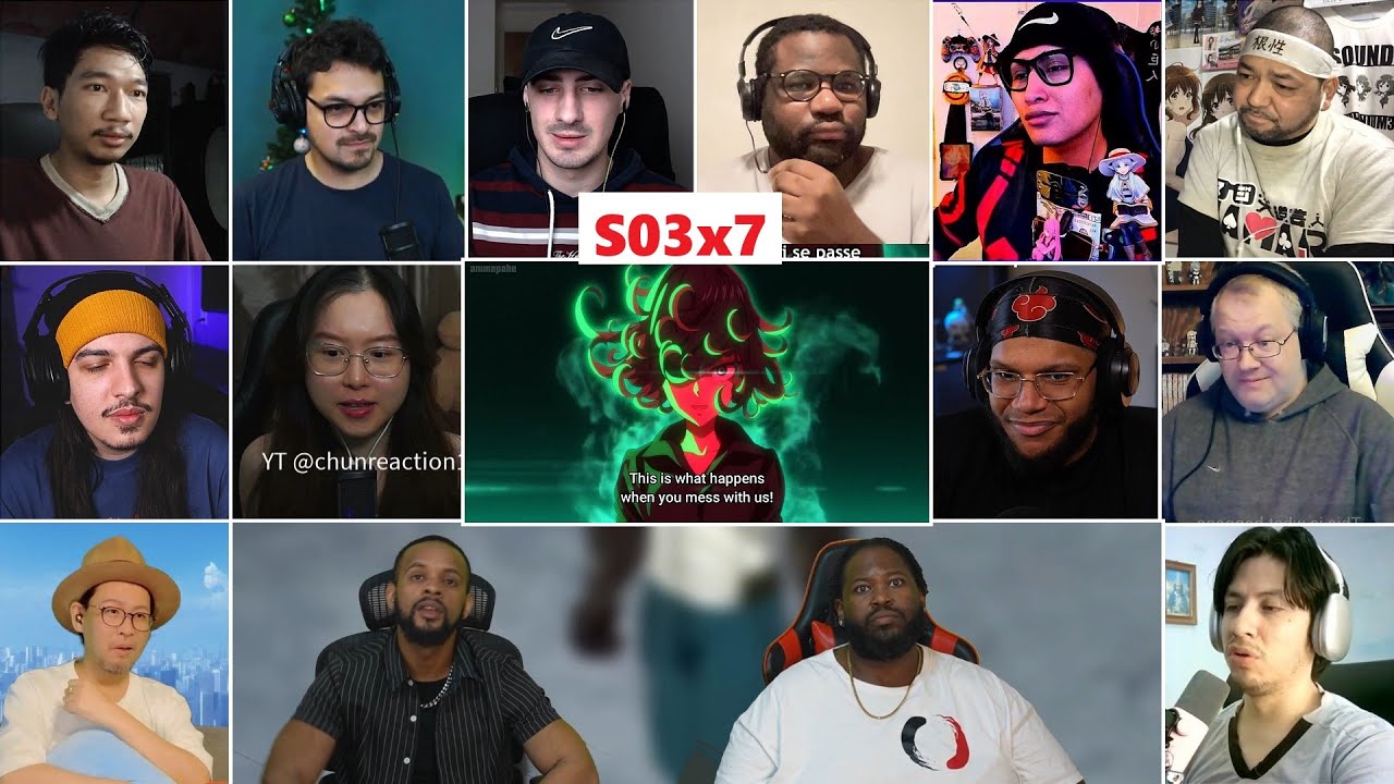 [4K] One Punch Man Season 3 Episode7 MEGA Reaction Mashup - ワンパンマン3期 7話 リアクション