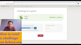 Lichess Tutorial Video - How to send a challenge on lichess.org