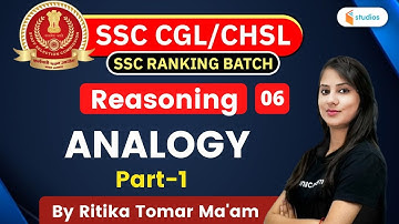 2:30 PM - SSC CGL/SSC CHSL | Reasoning by Ritika Tomar | Analogy (Part-1)