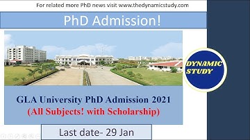 GLA University PhD Admission 2021 (All Subjects! with Scholarship)