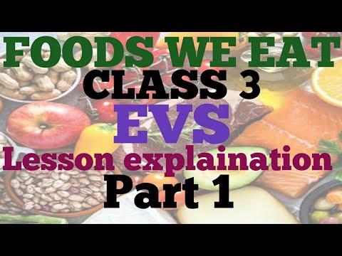 FOODS WE EAT|| CLASS 3 EVS PART 1 || FULLY EXPLAINED BILINGUAL || - YouTube