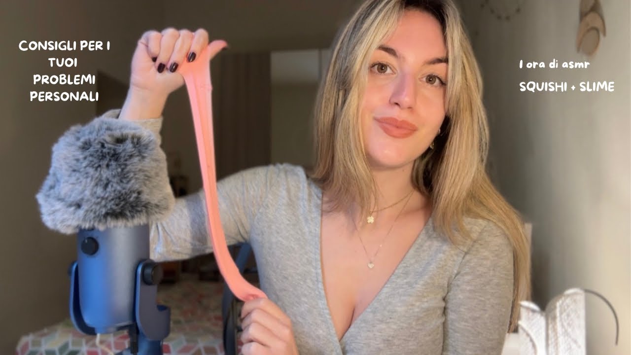 1 ORA DI ASMR squishi + slime 💤 consigli per i vostri problemi personali (asmr ita)