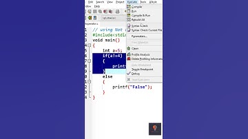 C Language - how to use NOT operator in C programming | NOT condition | #shorts
