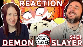 WE MISSED THEM SO MUCH! | Couple First Time Watching Demon Slayer | S4 E1