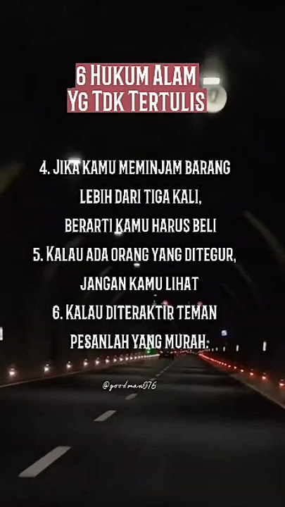 Story wa islami terbaru ll 6 hukum alam yang tidak tertulis #shorts