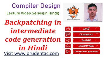 Backpatching in Intermediate code generation in Hindi