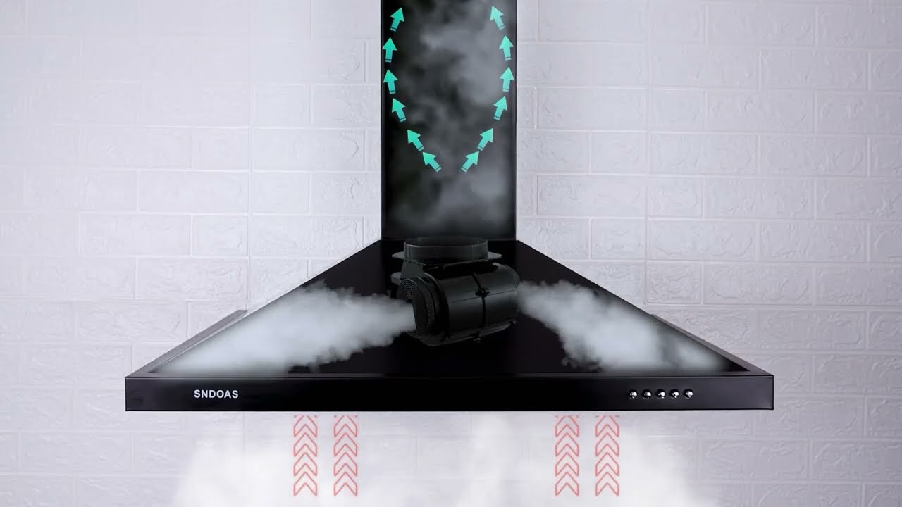 Tieasy 30 inch Wall Mount Range Hood Black 450 CFM DuctedDuctless w 3 Speed Fan   USGD1775BPA