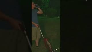 Vacuuming the Lawn at night #vacuum #vacuumcleaner #dirtdevil