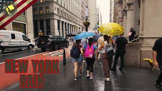 Caught in New York Rain ☔ | Manhattan Rain Walk & Rain Sounds 4K ASMR