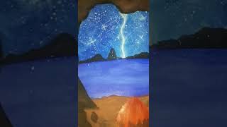 how to make thunderstorm in painting #art #painting #drawing #viral #thunderstorm